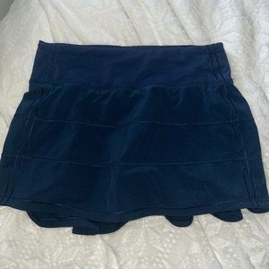 Navy lululemon Run Pace Rival Mid-Rise skirt